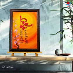 Tranh Thư Pháp chữ Lộc - TP136